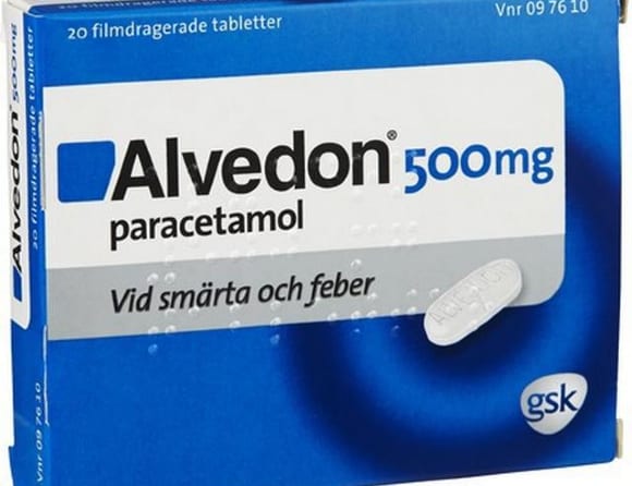 Vanlig förpackning med Alvedon restnoterad