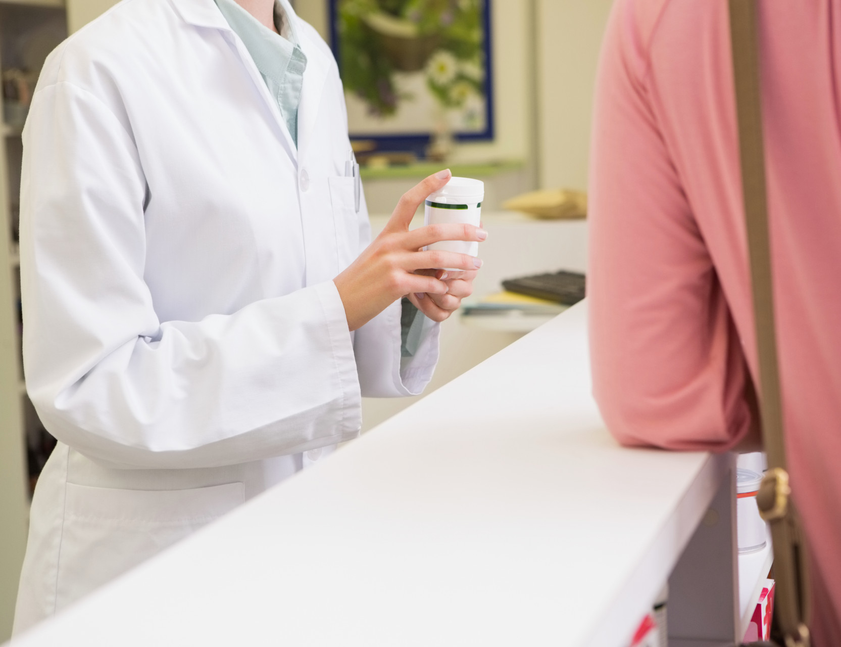 Kundmöte på apotek